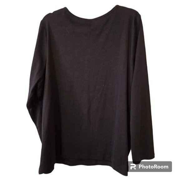 Lands End Shaped Fit - Classis Long Sleeve Tee, 3× - Picture 4 of 8